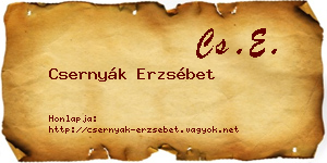 Csernyák Erzsébet névjegykártya